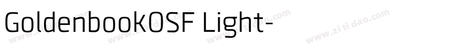 GoldenbookOSF Light字体转换